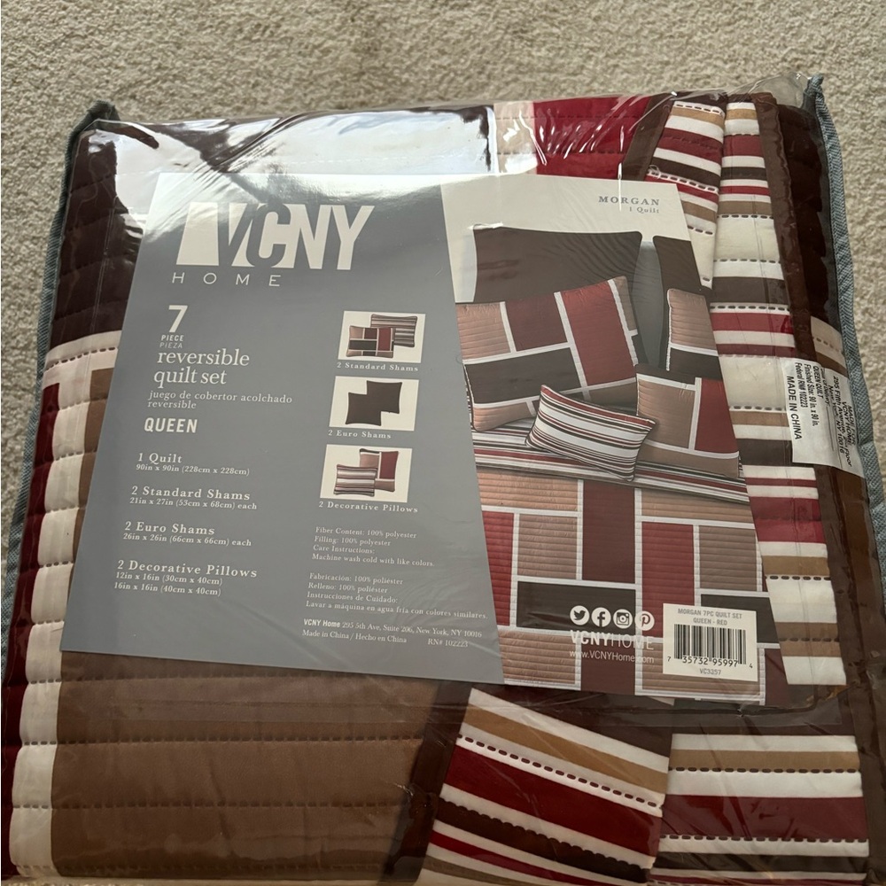 New 7 piece quilt set